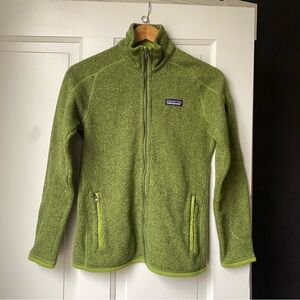 Patagonia Women’s Better Sweater Lime Green Fleece Jacket - XS